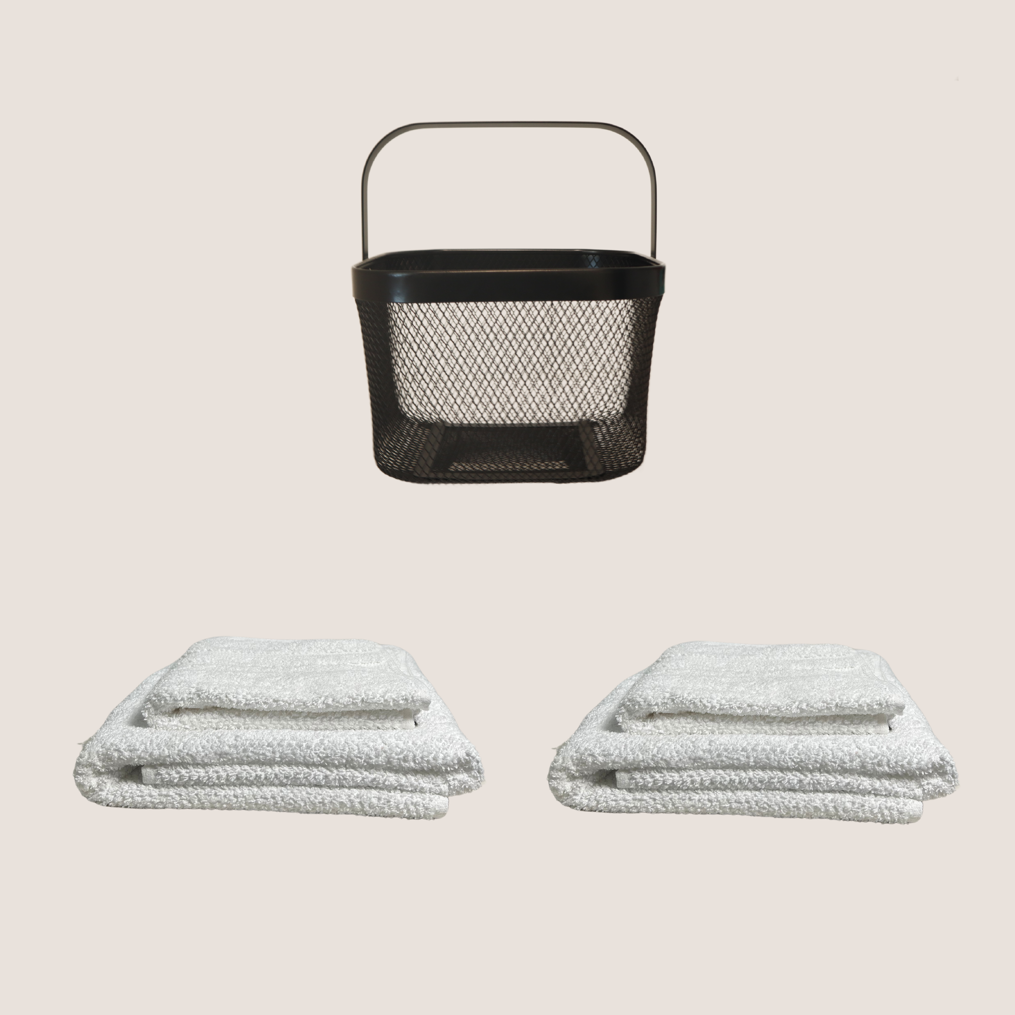 shared bathroom bundle white towels