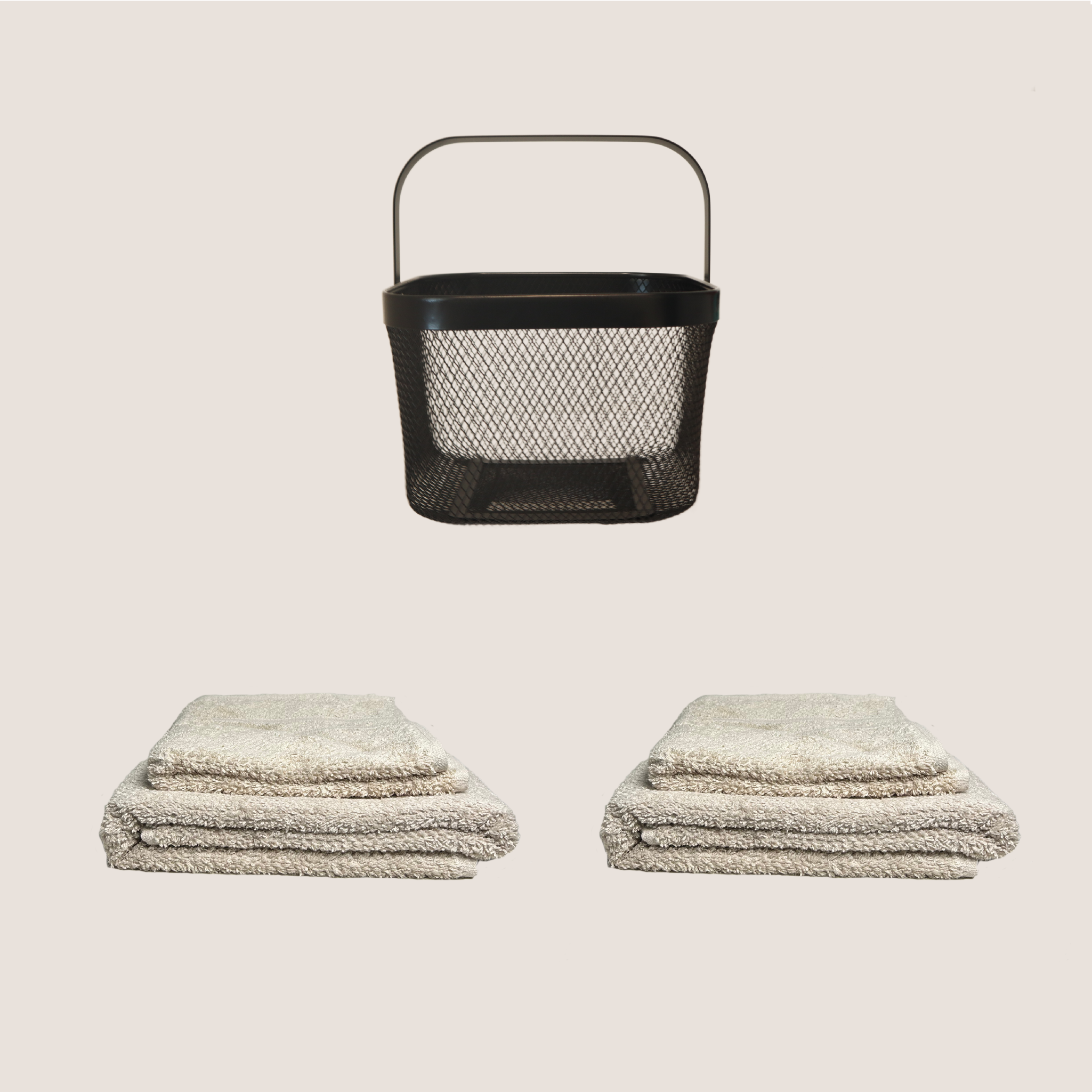 shared bathroom bundle beige towels