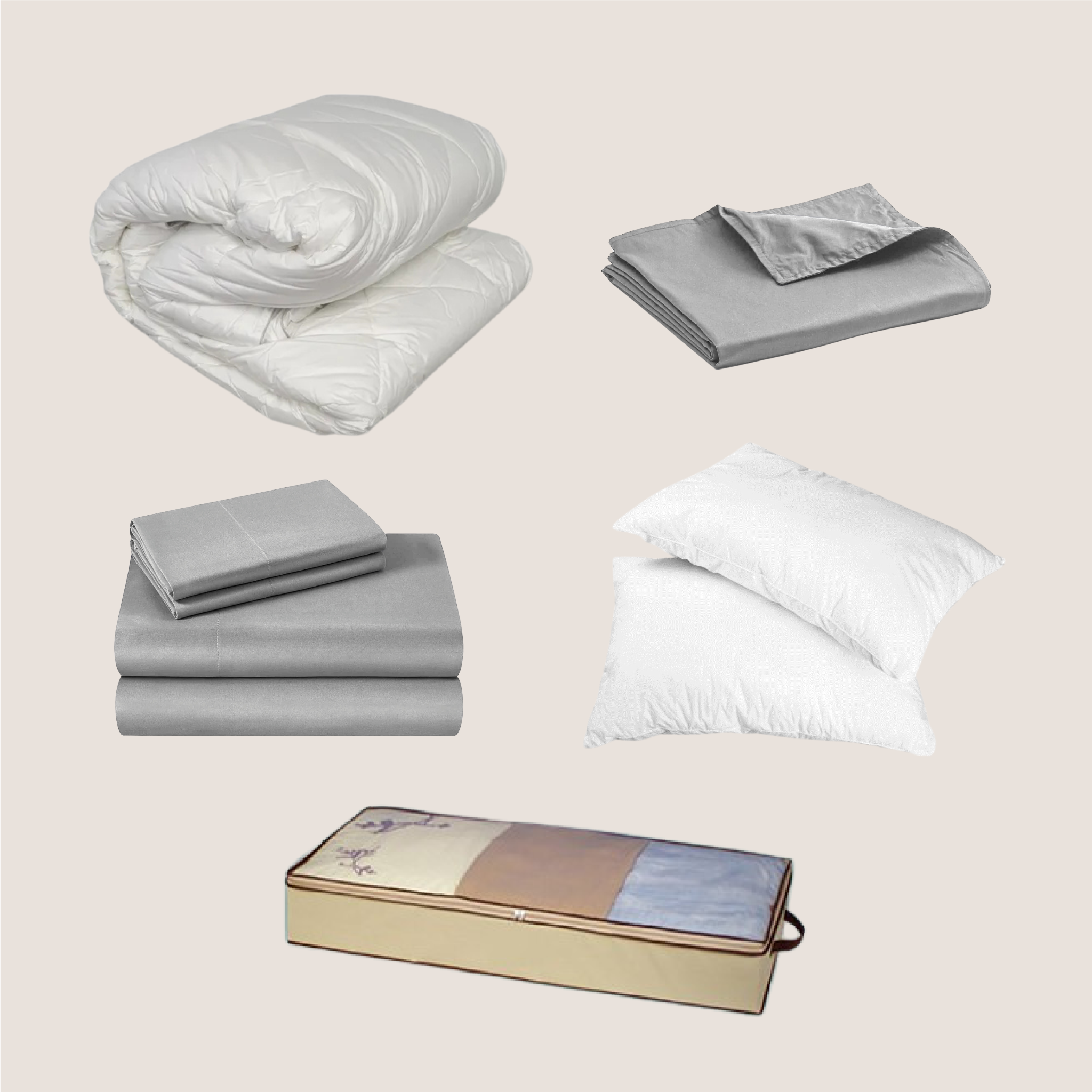 bedding bundle (gray)